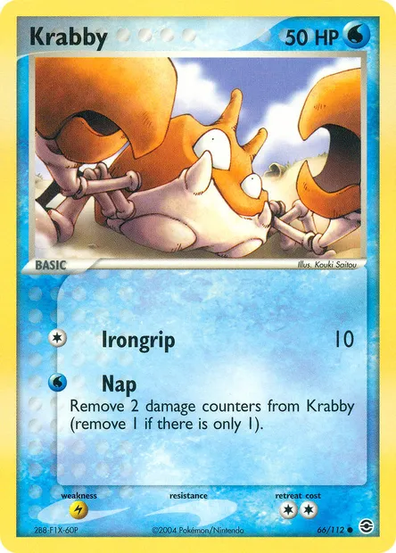 Krabby, Pokémon card RG 66 — FireRed & LeafGreen set