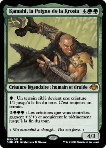 Kamahl, la Poigne de la Krosia, carte Magic DMR 166 — extension Dominaria Remastered