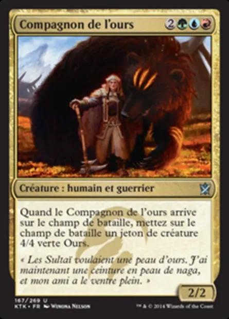 Compagnon de l'ours, carte Magic KTK 167 — extension Les Khans de Tarkir