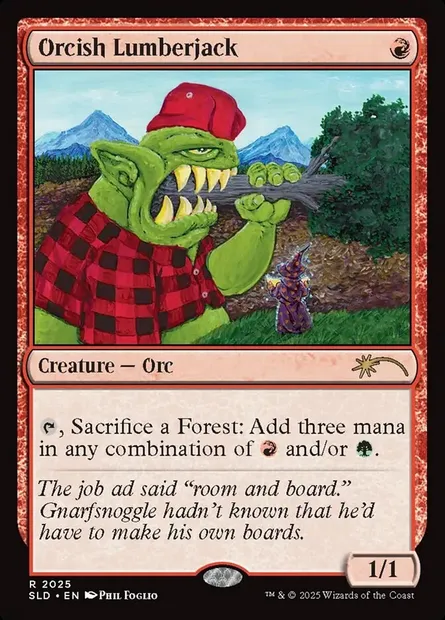 Bûcheron orque, carte Magic SLD 2025 — extension Secret Lair Drop