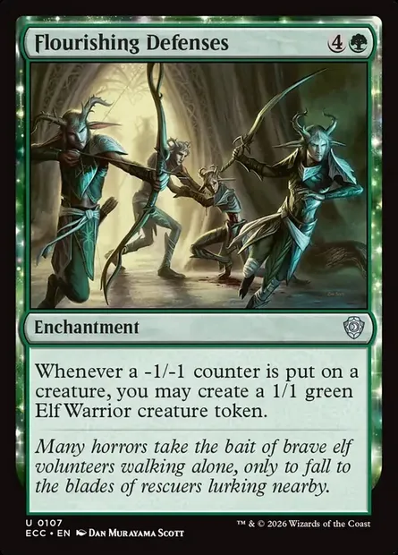 Flourishing Defenses, Magic card ECC 107 — Lorwyn Eclipsed Commander set