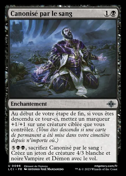 Canonisé par le sang, carte Magic LCI 96 — extension The Lost Caverns of Ixalan