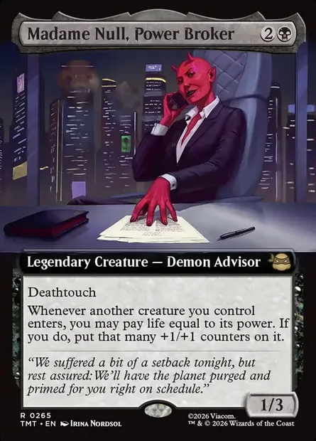 Madame Null, Power Broker, Magic card TMT 265 — Teenage Mutant Ninja Turtles set