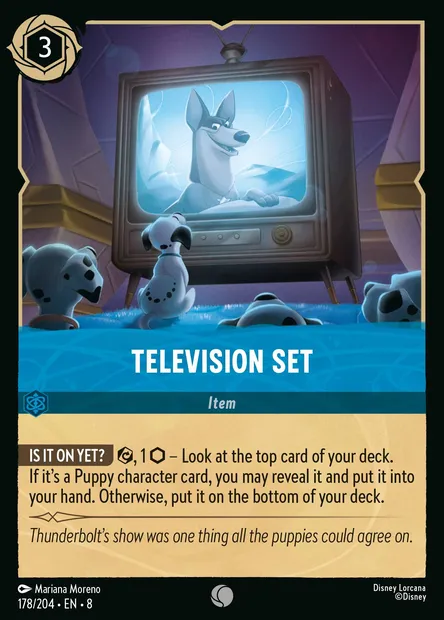 Television Set, Disney Lorcana card CH8-178 — The Reign of Jafar set