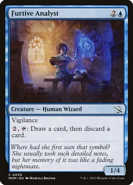 Furtive Analyst, Magic card MOM 59 — March of the Machine set