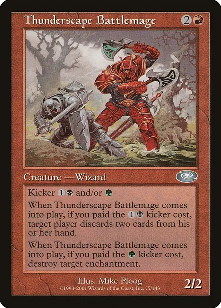 Thunderscape Battlemage, Magic card PLS 75 — Planeshift set