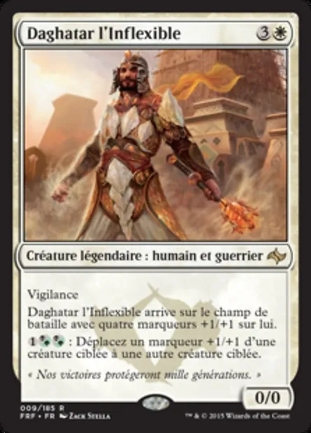 Daghatar l'Inflexible, carte Magic FRF 9 — extension Destin reforgé