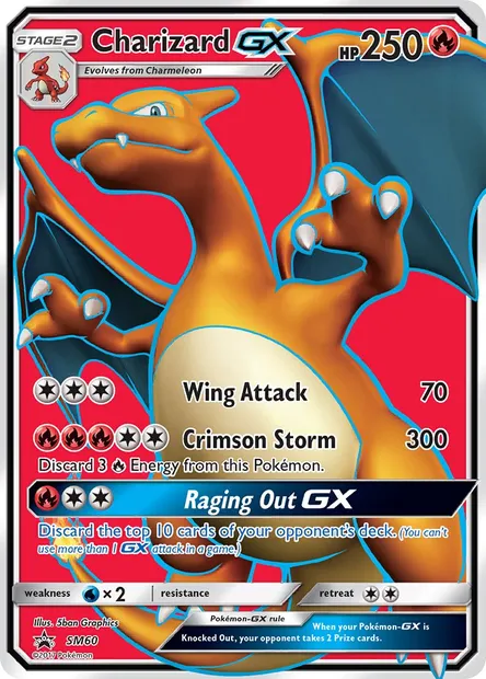 Charizard GX, Pokémon card SM 60 — SM Black Star Promos set