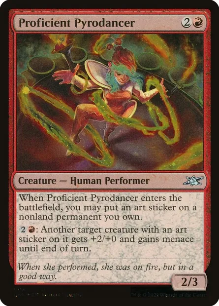 Proficient Pyrodancer, Magic card UNF 406 — Unfinity set