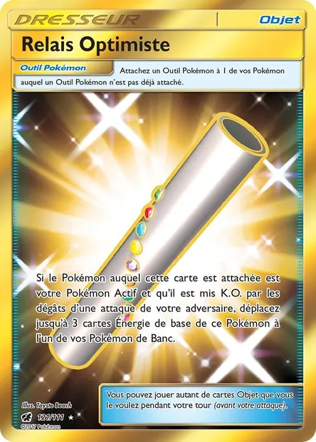 Relais Optimiste, carte Pokémon CIN 121 — extension Invasion Carmin