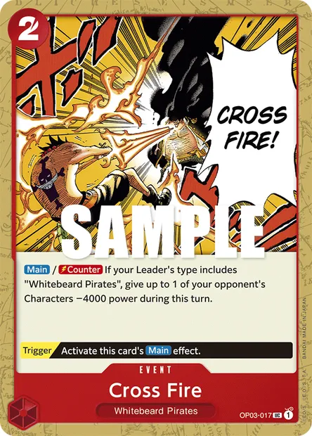 Cross Fire, One Piece card OP03-017 — PILLARS OF STRENGTH set