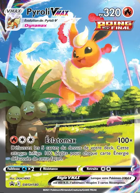 Pyroli VMAX, carte Pokémon SWSH 180 — extension Promo SWSH