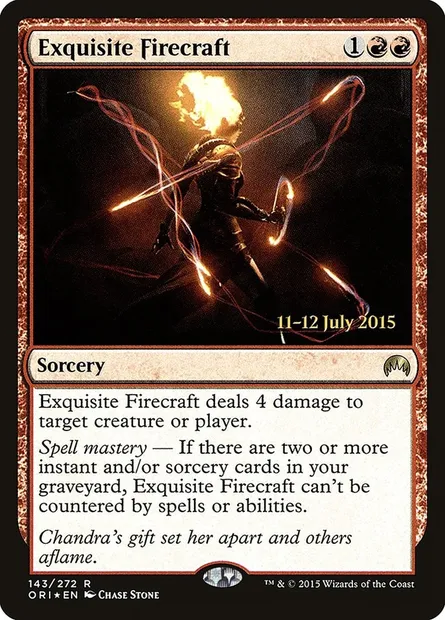 Exquisite Firecraft, Magic card PORI 143s — Magic Origins Promos set