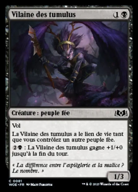 Vilaine des tumulus, carte Magic WOE 81 — extension Wilds of Eldraine