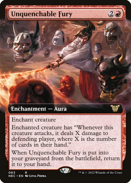 Unquenchable Fury, Magic card NEC 63 — Neon Dynasty Commander set