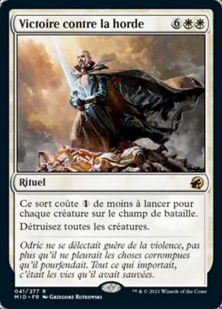 Victoire contre la horde, carte Magic MID 41 — extension Innistrad : chasse de minuit