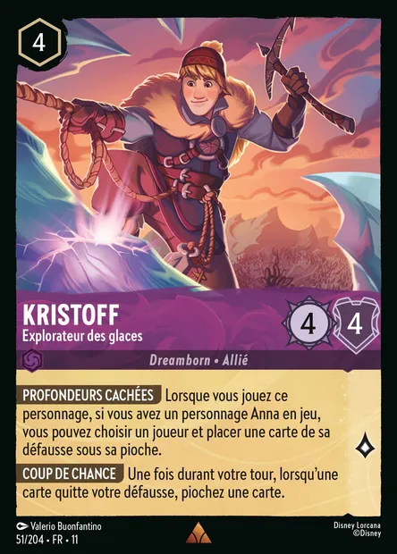 Kristoff - Explorateur des glaces, carte Disney Lorcana CH11-051 — extension Givresort