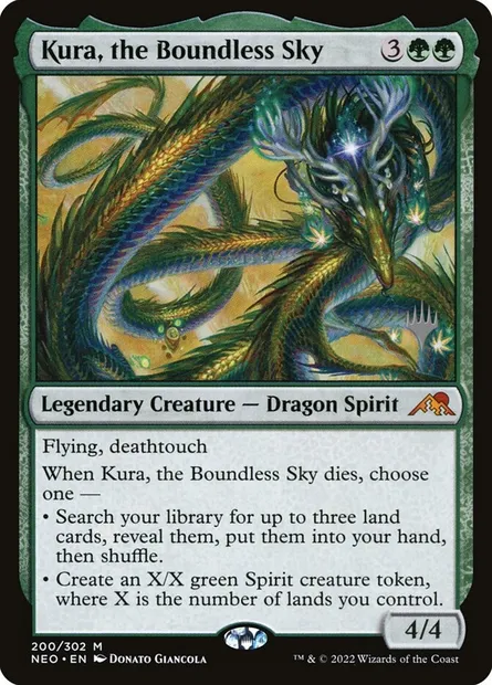 Kura, the Boundless Sky, Magic card PNEO 200p — Kamigawa: Neon Dynasty Promos set
