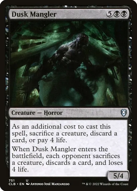 Dusk Mangler, Magic card CLB 751 — Commander Legends: Battle for Baldur's Gate set