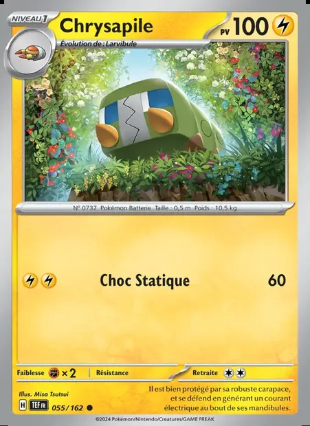 Chrysapile, carte Pokémon TEF 055 — extension Forces Temporelles