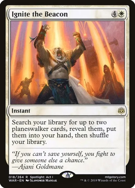 Ignite the Beacon, Magic card WAR 18 — War of the Spark set