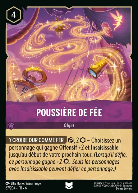 Poussière de fée, carte Disney Lorcana CH6-067 — extension La Mer Azurite