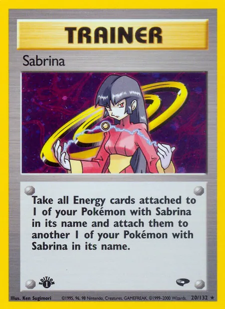 Sabrina, Pokémon card GC 20 — Gym Challenge set
