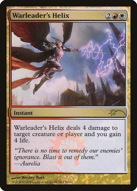 Warleader's Helix, Magic card F14 1 — Friday Night Magic 2014 set