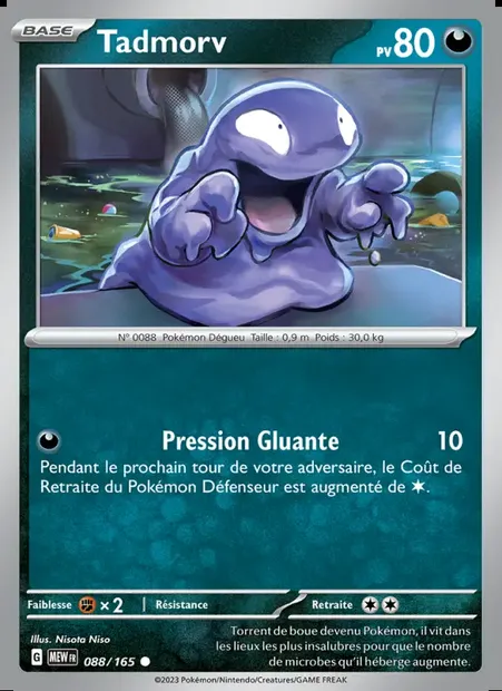 Tadmorv, carte Pokémon MEW 088 — extension 151
