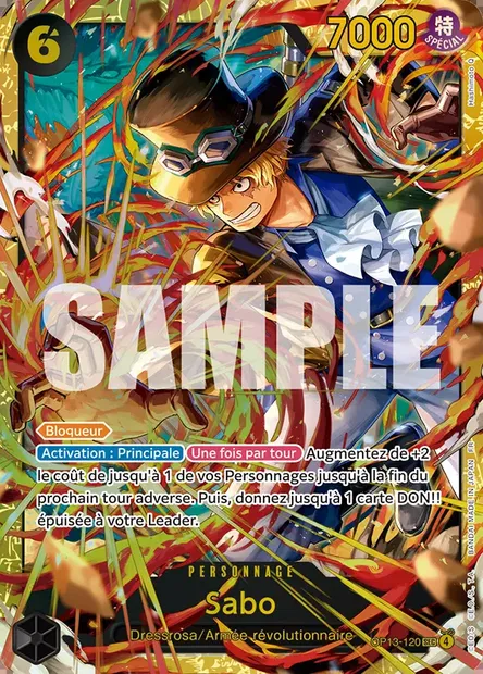 Sabo, carte One Piece OP13-120 — extension SUCCESSEURS