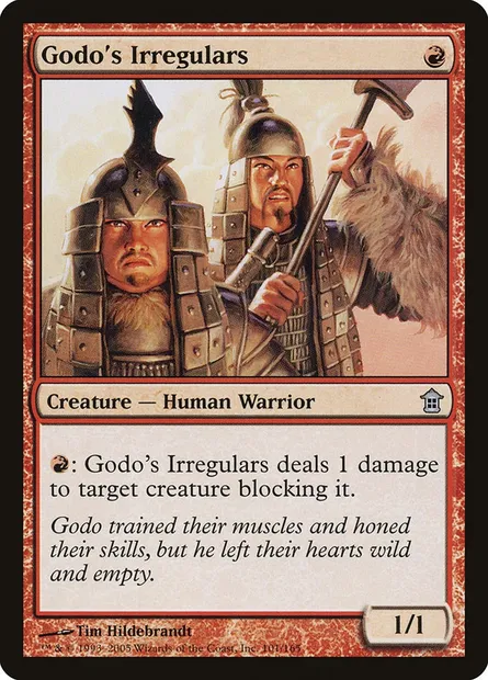 Godo's Irregulars, Magic card SOK 101 — Saviors of Kamigawa set