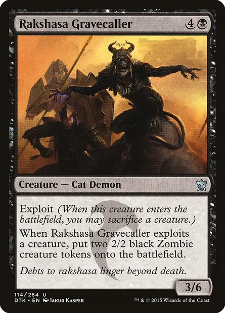 Rakshasa Gravecaller, Magic card DTK 114 — Dragons of Tarkir set