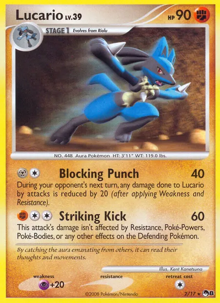 Lucario, carte Pokémon P8 2 — extension POP Series 8