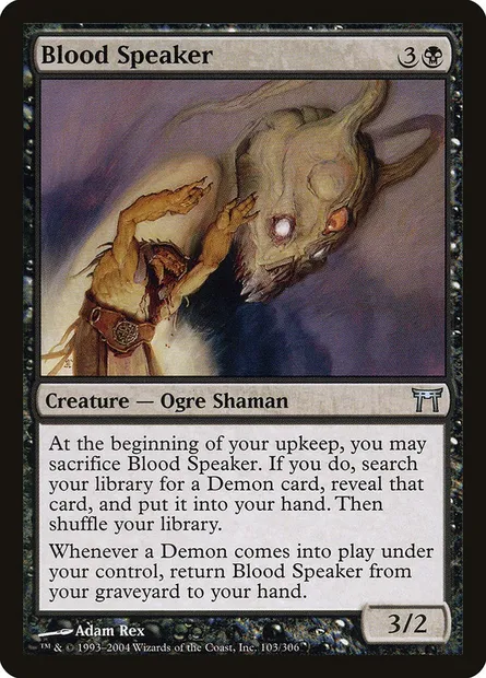 Blood Speaker, Magic card CHK 103 — Champions of Kamigawa set