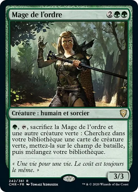Mage de l'ordre, carte Magic CMR 242 — extension Commander Legends