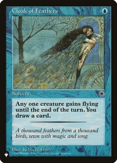 Cape de plumes, carte Magic PLST POR-44 — extension The List