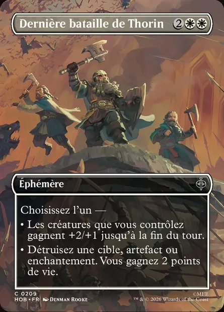 Dernière bataille de Thorin, carte Magic HOB 209 — extension The Hobbit