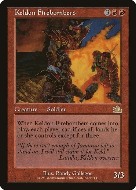 Keldon Firebombers, Magic card PCY 94 — Prophecy set