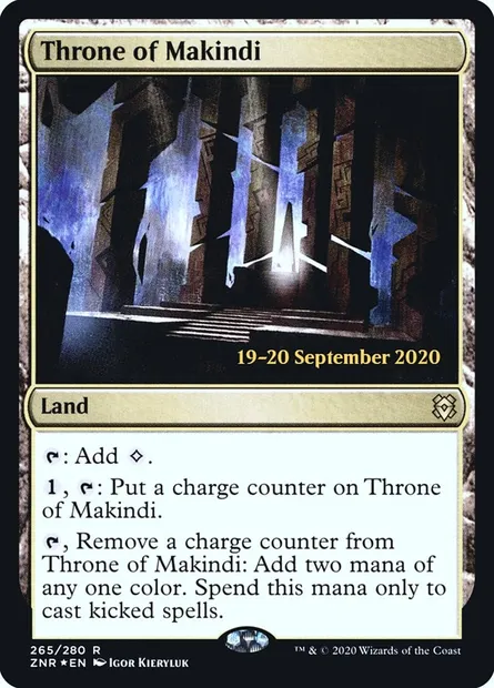 Trône des Makindi, carte Magic PZNR 265s — extension Zendikar Rising Promos