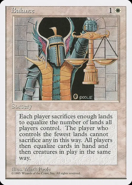 Balance, Magic card 4ED 6 — Fourth Edition set