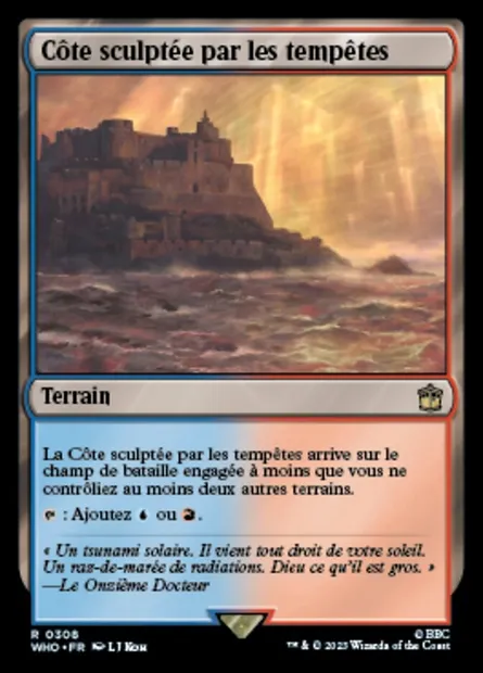 Côte sculptée par les tempêtes, carte Magic WHO 308 — extension Doctor Who