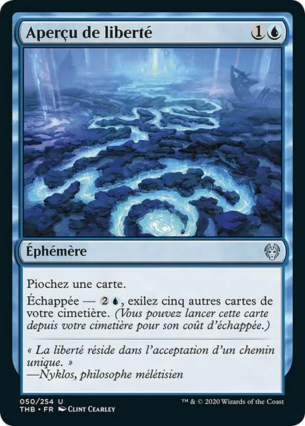 Aperçu de liberté, carte Magic THB 50 — extension Theros Beyond Death