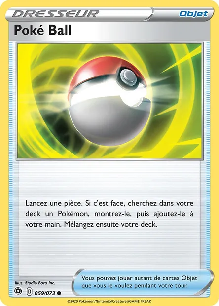 Poké Ball, carte Pokémon CPA 59 — extension La Voie du Maître