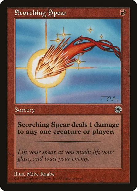 Scorching Spear, Magic card POR 148 — Portal set