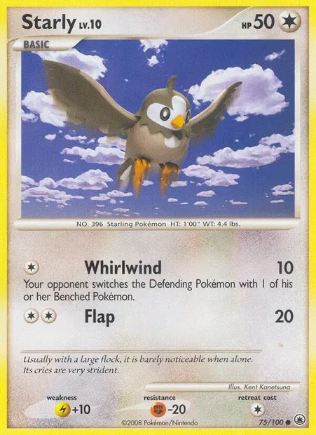Starly, Pokémon card MD 75 — Majestic Dawn set