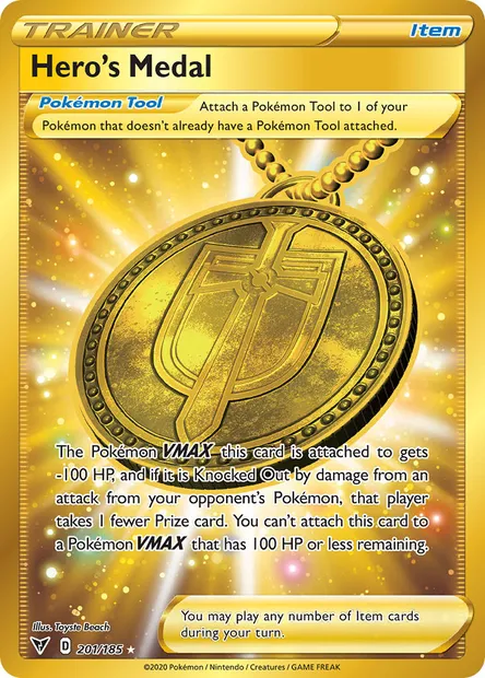 Hero's Medal, Pokémon card VIV 201 — Vivid Voltage set