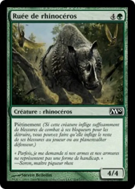Ruée de rhinocéros, carte Magic M10 204 — extension Magic 2010