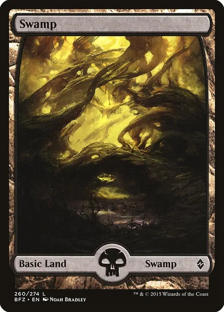 Swamp, Magic card BFZ 260 — Battle for Zendikar set
