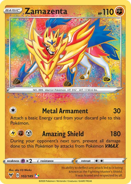 Zamazenta, Pokémon card VIV 102 — Vivid Voltage set