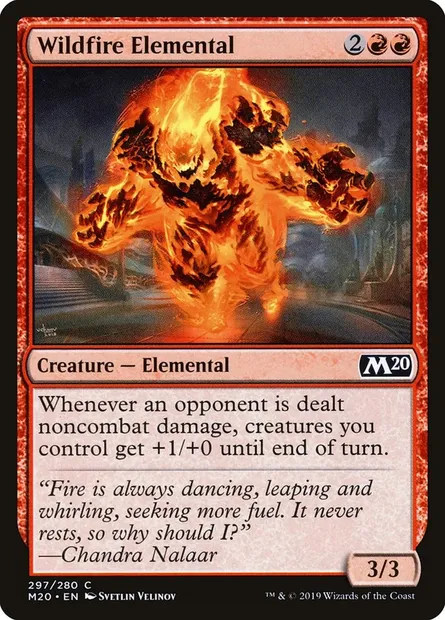 Wildfire Elemental, Magic card M20 297 — Core Set 2020 set